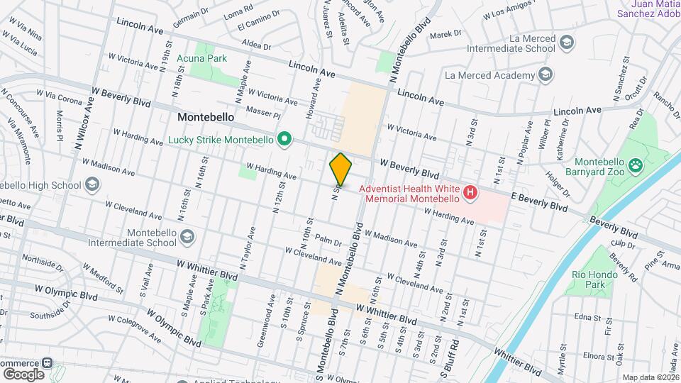 344 N Spruce St Map and Location Details