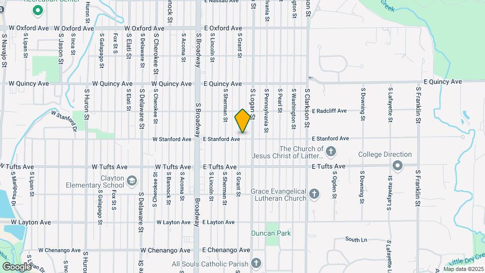 4496 S Grant St Map and Location Details