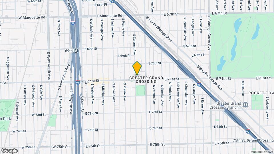 7501 S Calumet Ave Map and Location Details