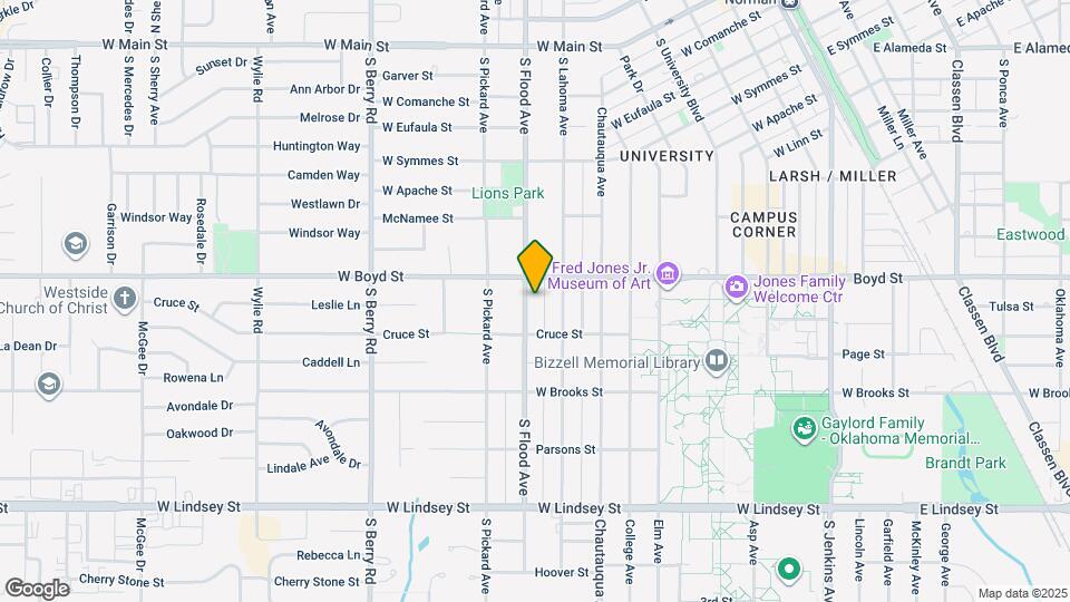 611 S Flood Ave Map and Location Details