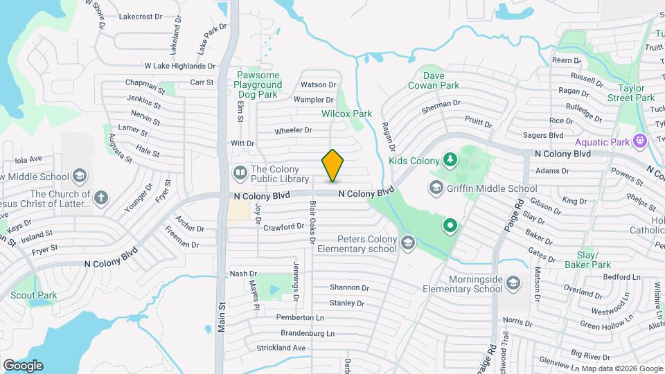5020 N Colony Blvd Map and Location Details