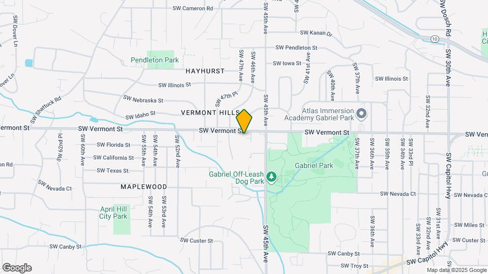 4634 SW Vermont St Map and Location Details