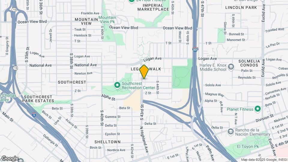 1115 S 43rd St Map and Location Details