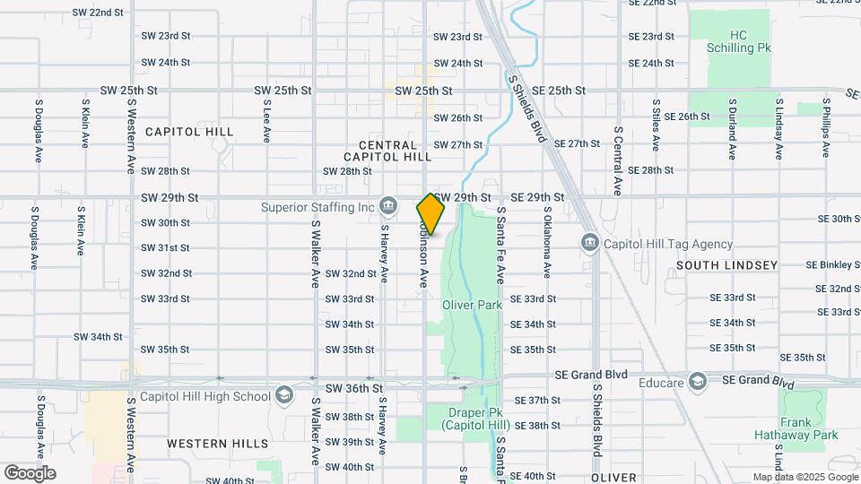 3120 S Robinson Ave Mapa y Detalles de la Ubicación