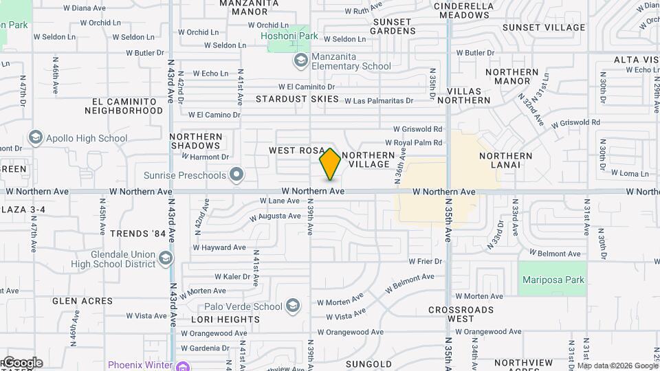 3816 W Northern Ave Map and Location Details