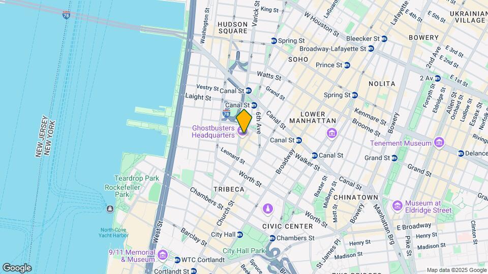 6 N Moore St Mapa y Detalles de la Ubicación