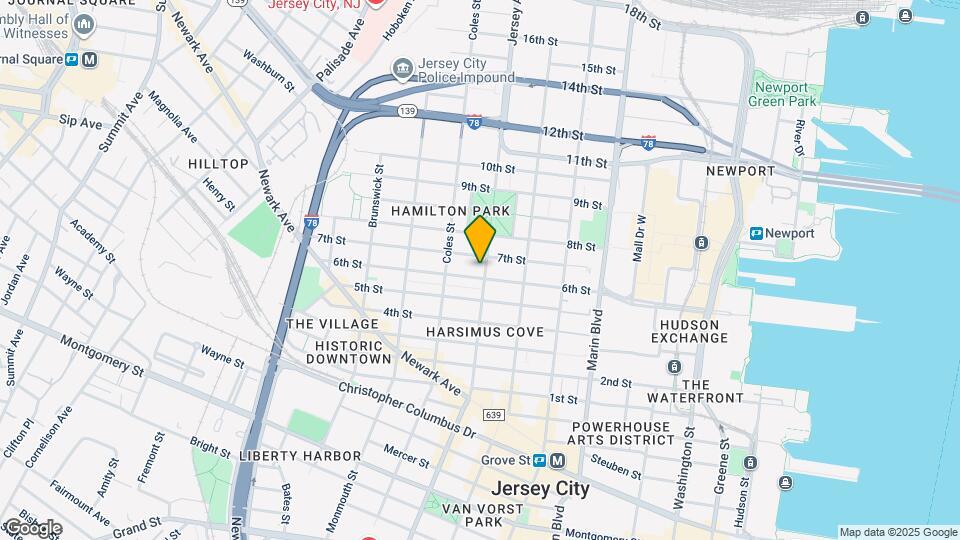633 Jersey Ave Map and Location Details