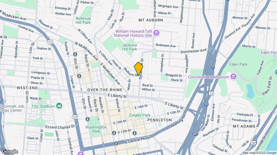 1733 Sycamore St Map and Location Details