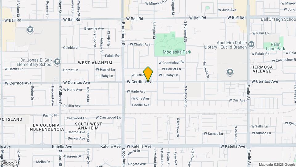 2106 W Cerritos Ave Map and Location Details