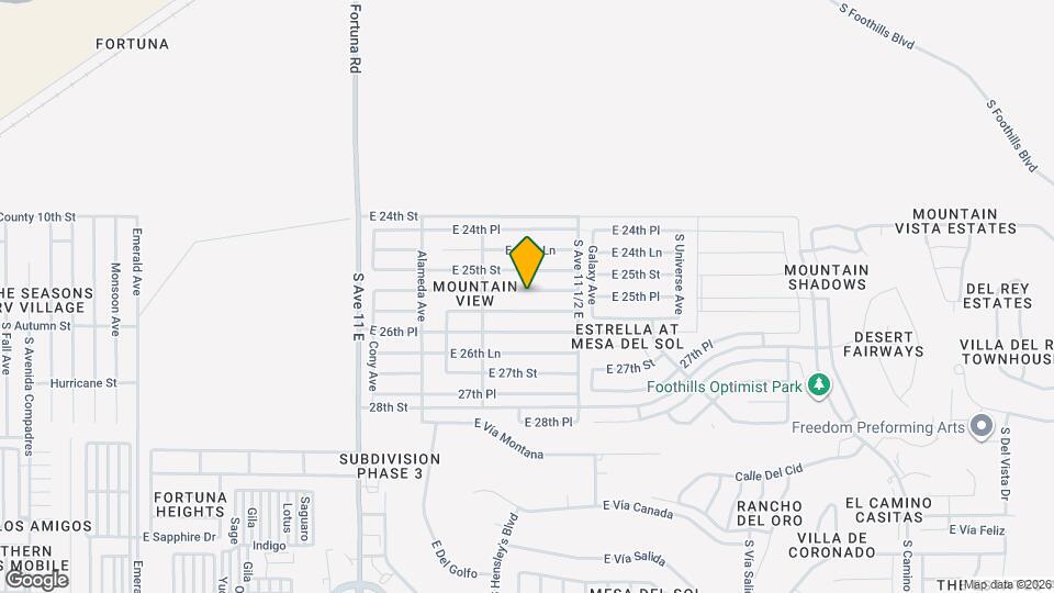 11407 E 25th Pl Map and Location Details