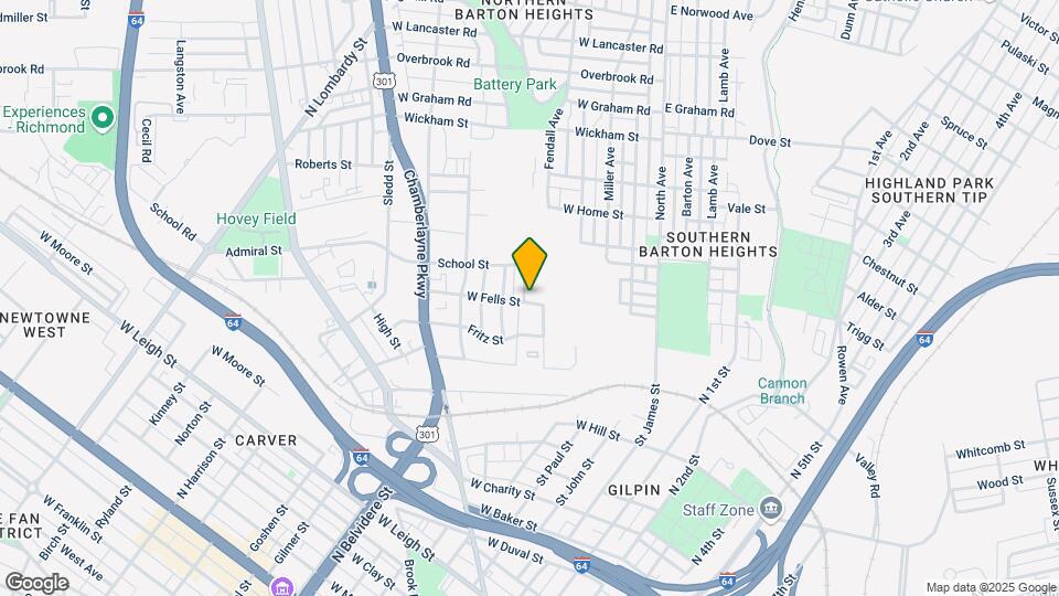 1703 Hickory St Map and Location Details
