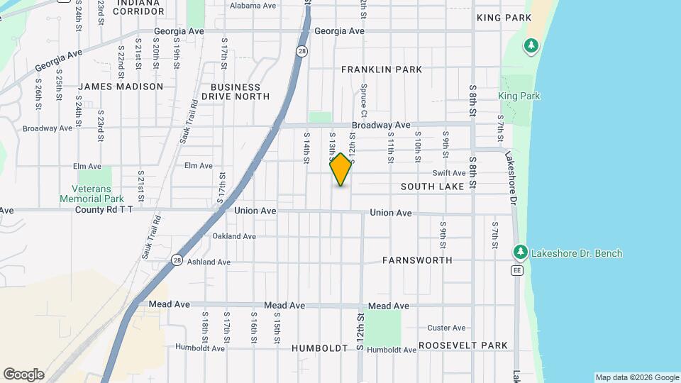 1925 S 13th St Map and Location Details
