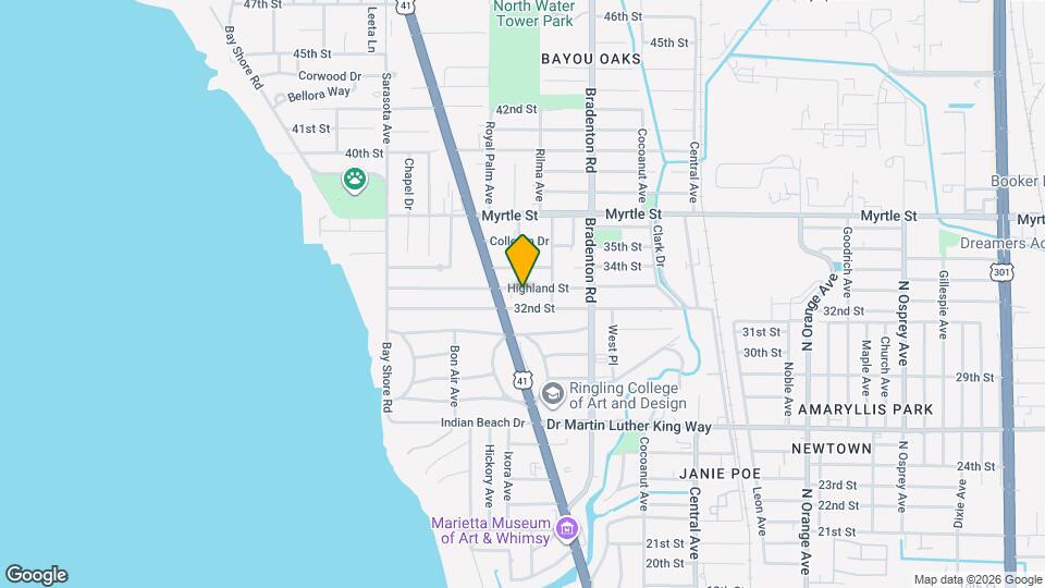 1052 Highland St Map and Location Details