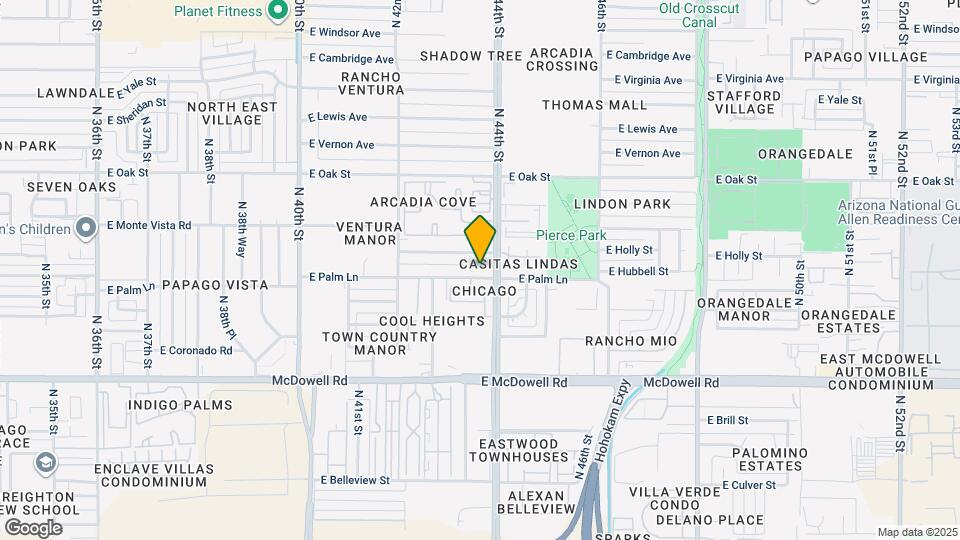 4350 E Palm Ln Mapa y Detalles de la Ubicación