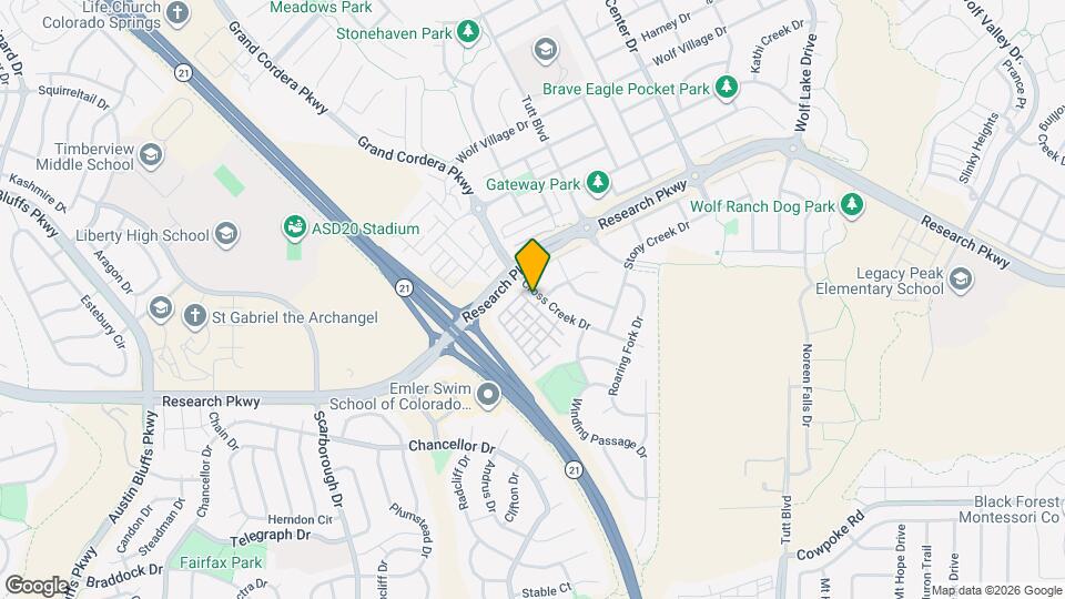 5493 Cross Creek Dr Map and Location Details