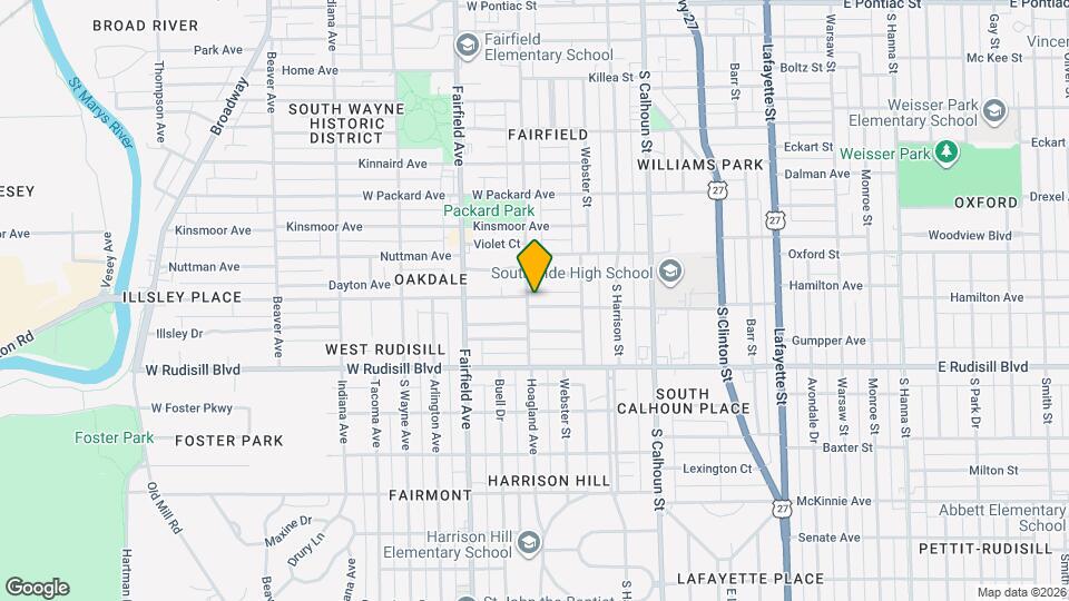 3621 Hoagland Ave Map and Location Details