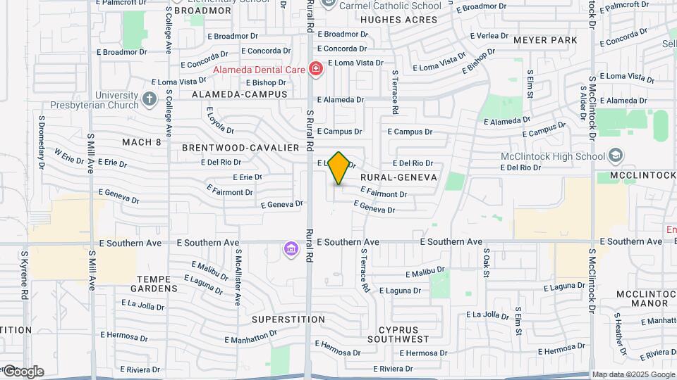 3105 S Jentilly Ln Mapa y Detalles de la Ubicación