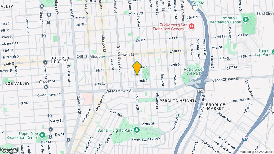 2973 Folsom St Mapa y Detalles de la Ubicación