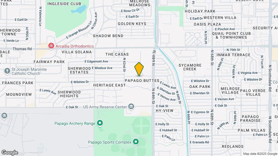 6294 E Wilshire Dr Map and Location Details