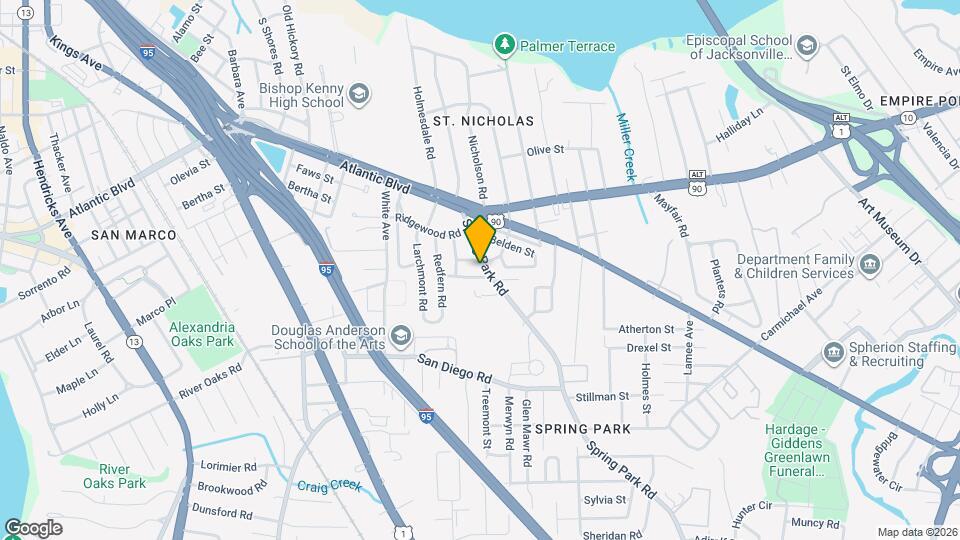 2158 Spring Park Rd Map and Location Details