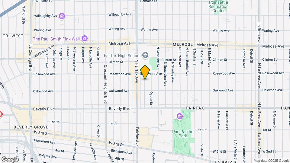 440 N Orange Grove Ave Map and Location Details