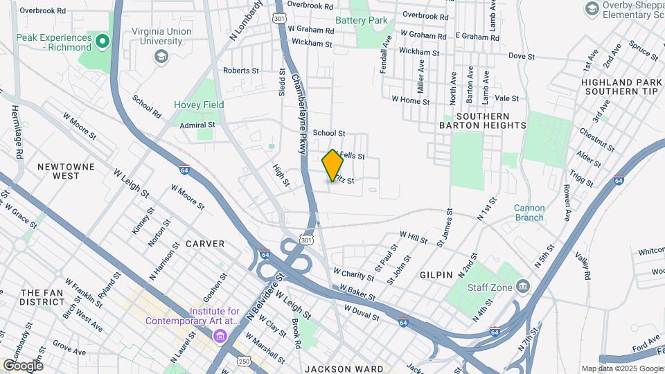 1505 Roane St Map and Location Details