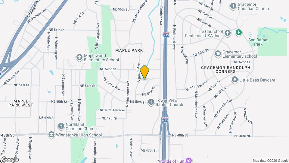 5134 N Corrington Ave Map and Location Details