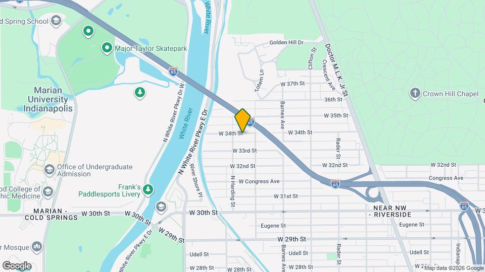 1331 W 34th St Map and Location Details