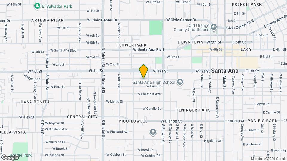 1012 W Walnut St, Unit #2 Map and Location Details