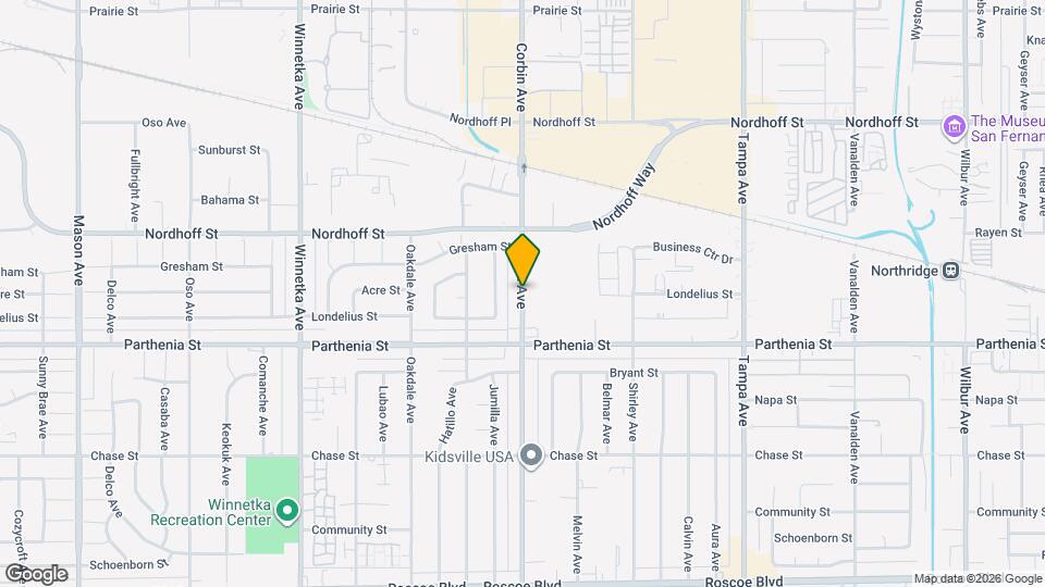 8759 Corbin Ave Map and Location Details