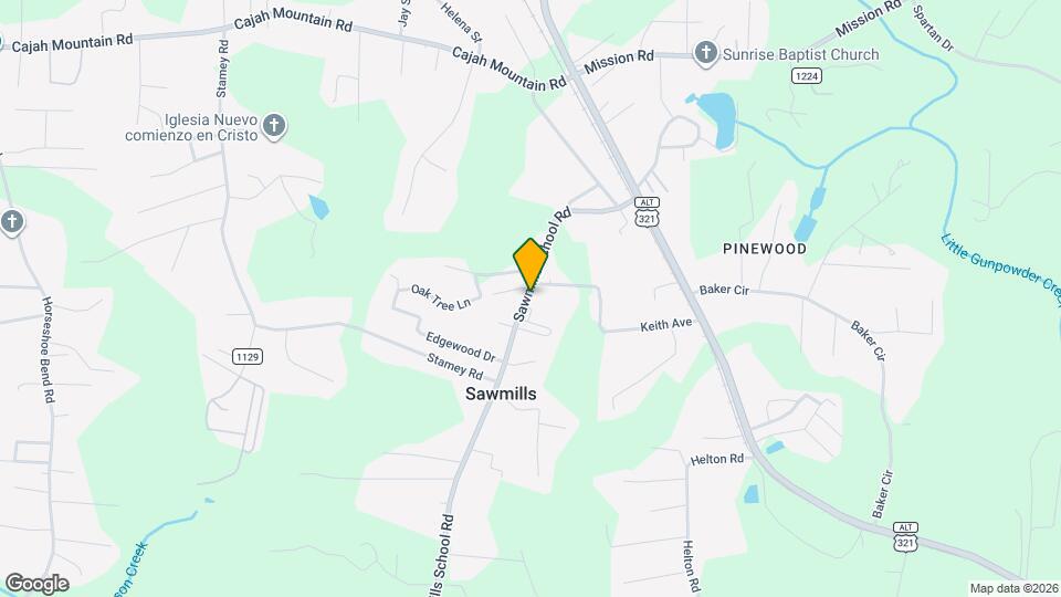 4390 Sawmills School Rd Map and Location Details