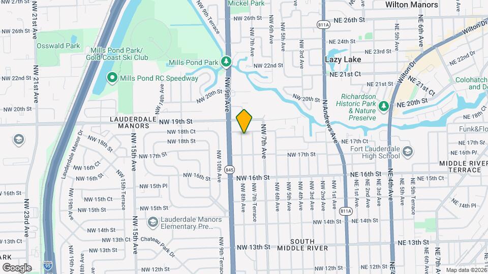 1734 NW 8th Ave Map and Location Details