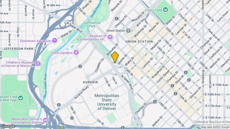 1301 Wazee St Map and Location Details
