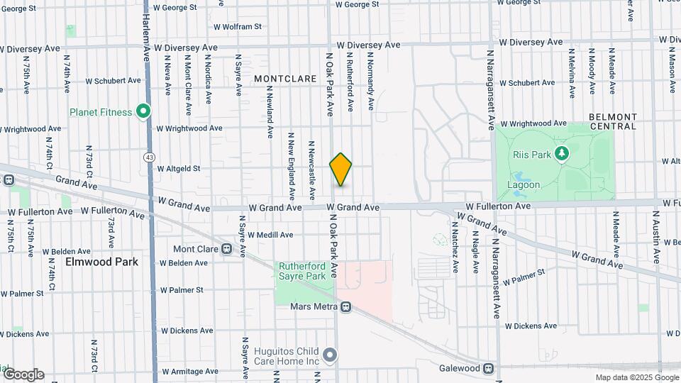 2421 N Oak Park Ave Map and Location Details