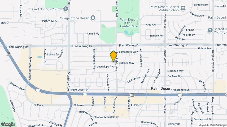 73455 Catalina Way Mapa y Detalles de la Ubicación