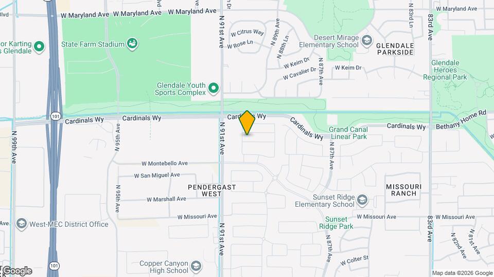 9006 W Rancho Dr Map and Location Details