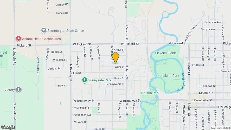 1108 Ward St Map and Location Details