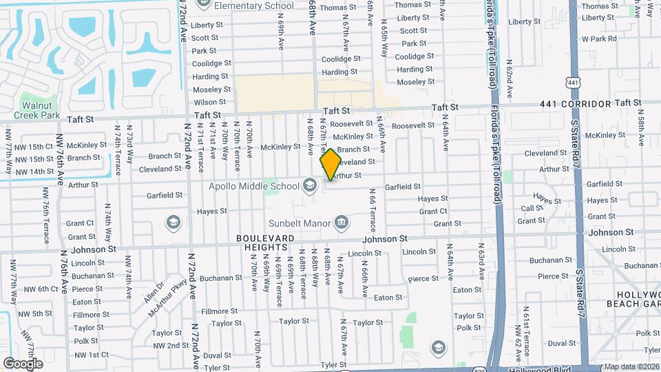 6781 Garfield St Map and Location Details