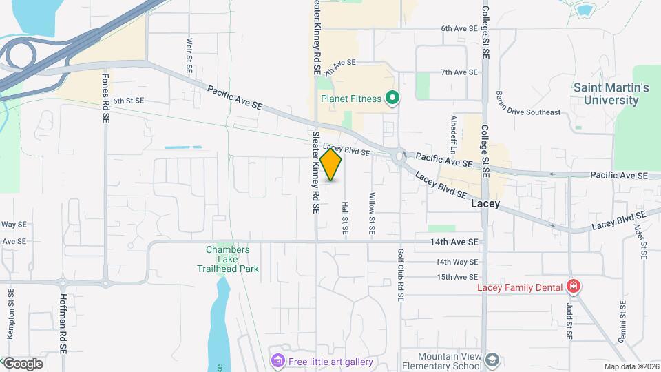 Lacey Grove Mapa y Detalles de la Ubicación