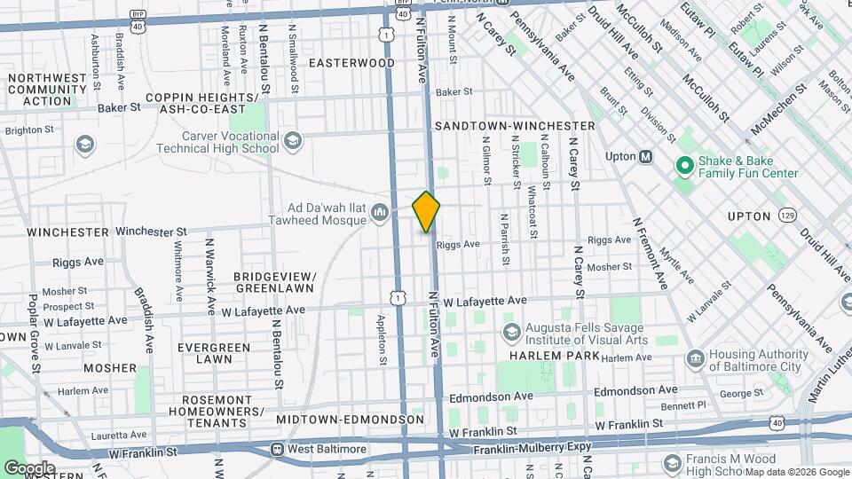 1108 N Fulton Mapa y Detalles de la Ubicación