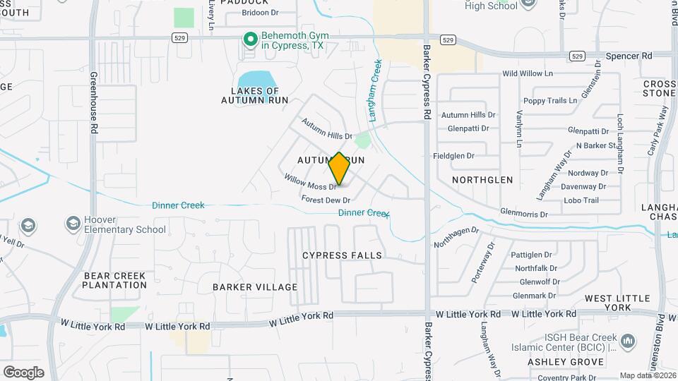 18315 Willow Moss Dr Map and Location Details