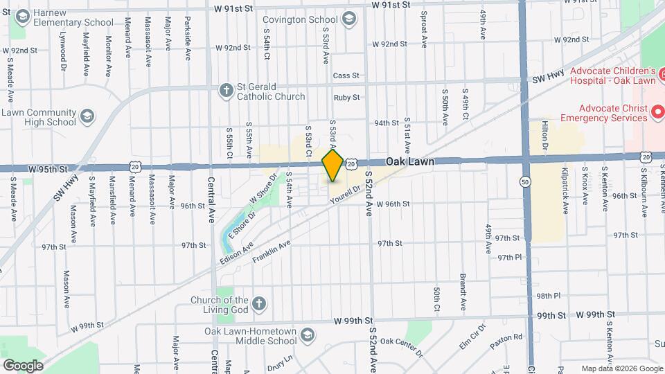 9535 S 53rd Ave Map and Location Details