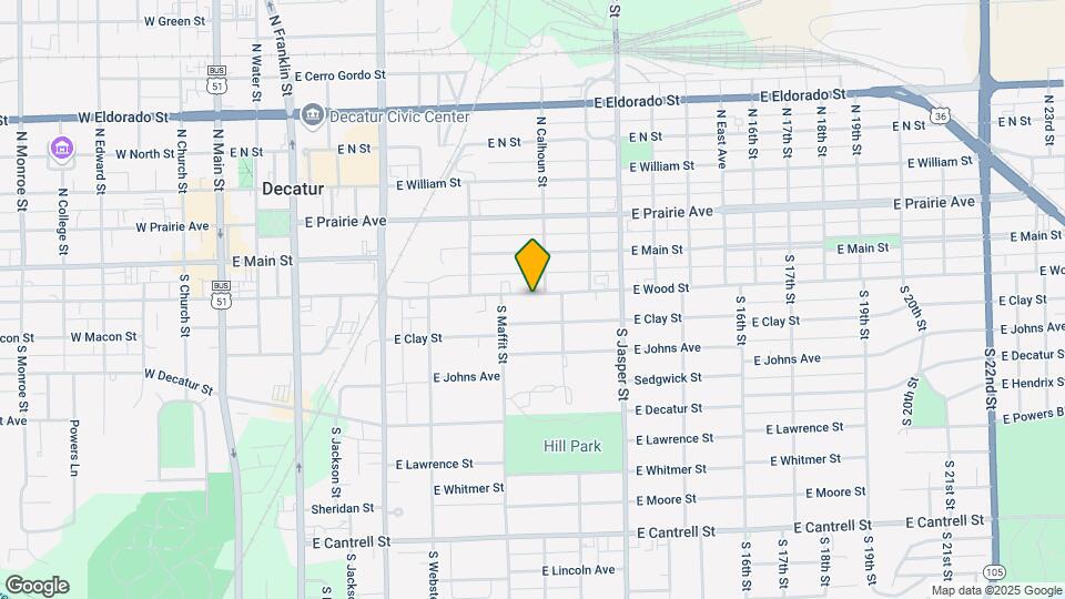 965 E Wood St Map and Location Details