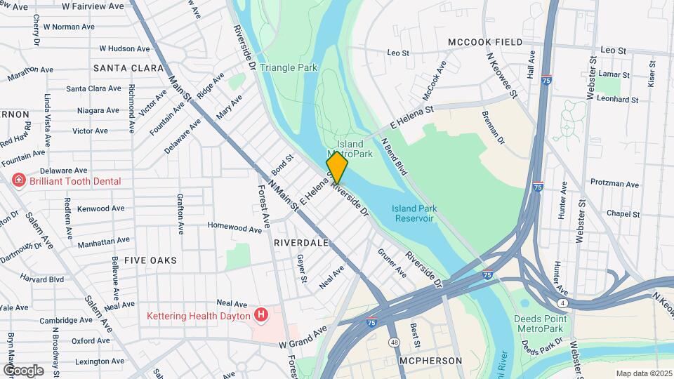 1121 Riverside Dr Map and Location Details