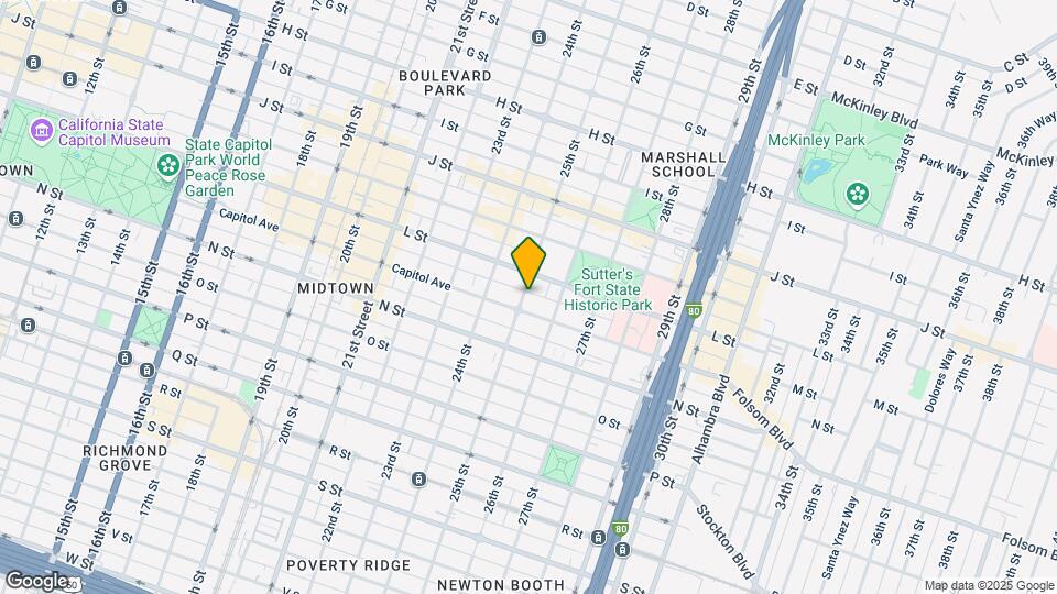 1217-1221 25th St Map and Location Details