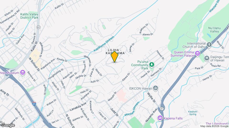 1268 Alewa Dr Map and Location Details