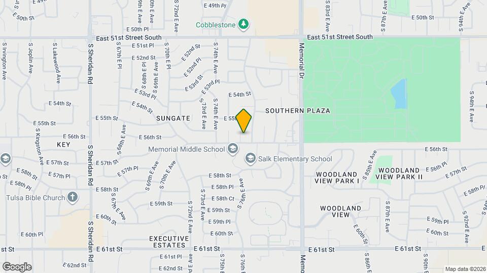 5621 S 75th E Pl Map and Location Details