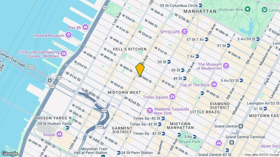 362 W 46th St Map and Location Details