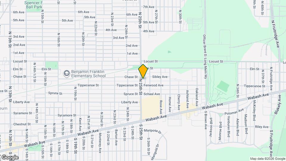 651 N 25th St Map and Location Details