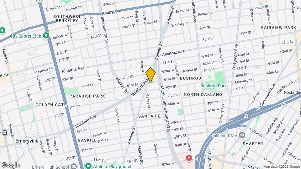 6066 Adeline St Map and Location Details